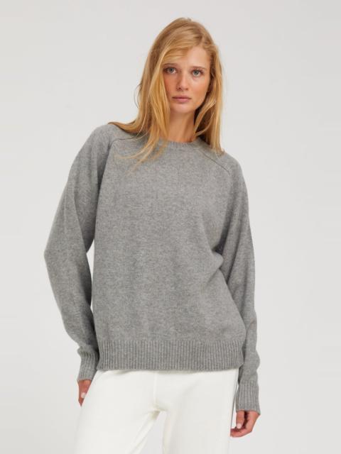 SPRWMN GREY CASHMERE BOYFRIEND SWEATER