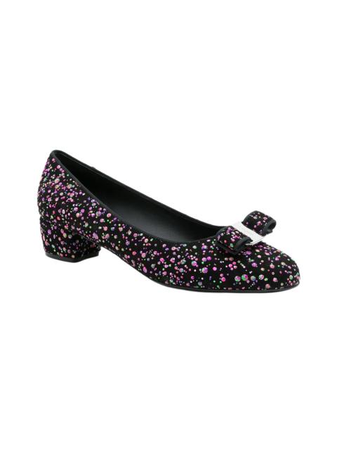 FERRAGAMO Ferragamo Vara Sequin Leather Pump