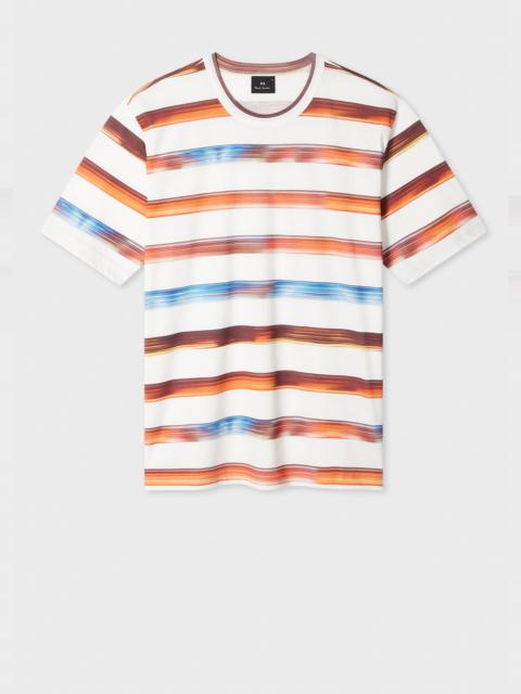 Paul Smith White 'Digital Stripe' T-Shirt