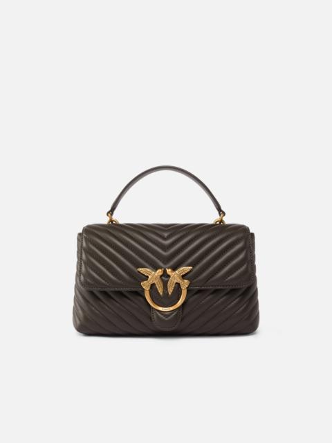 PINKO MEDIUM HANDBAG LOVE BAG PUFF CHEVRON IN NAPPA LEATHER
