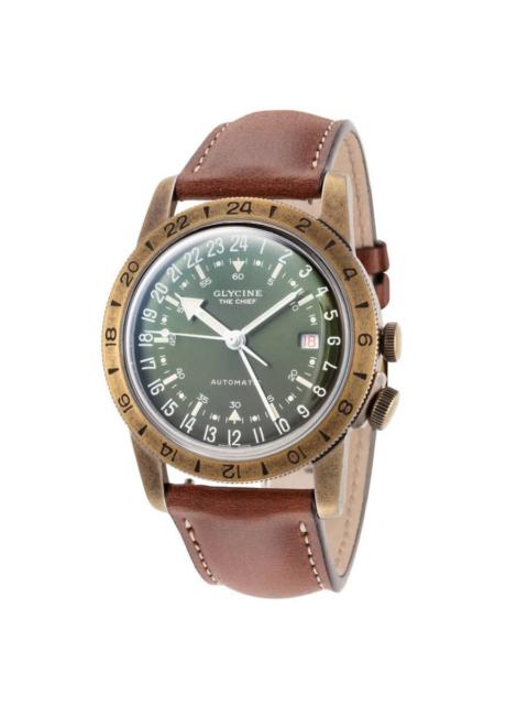 Other Designers Glycine Airman Vintage The Chief GMT Automatic Green Dial Men's Watch GL0307