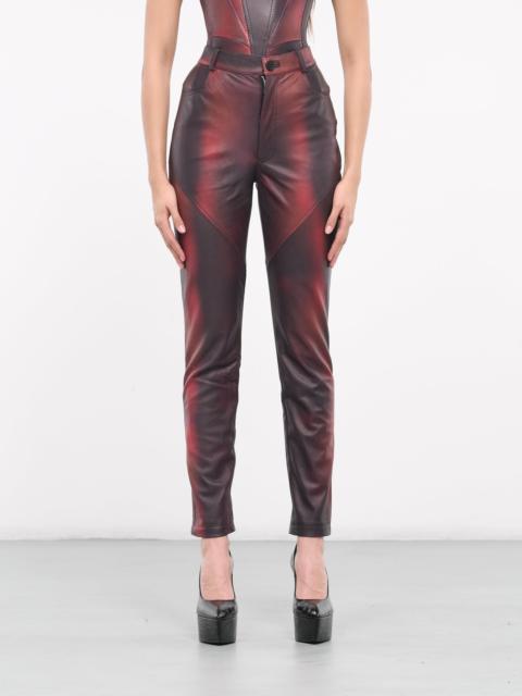 SITUATIONIST Printed Leather Pants