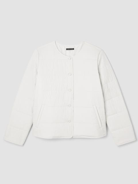 EILEEN FISHER Silk Nylon Quilted Jacket