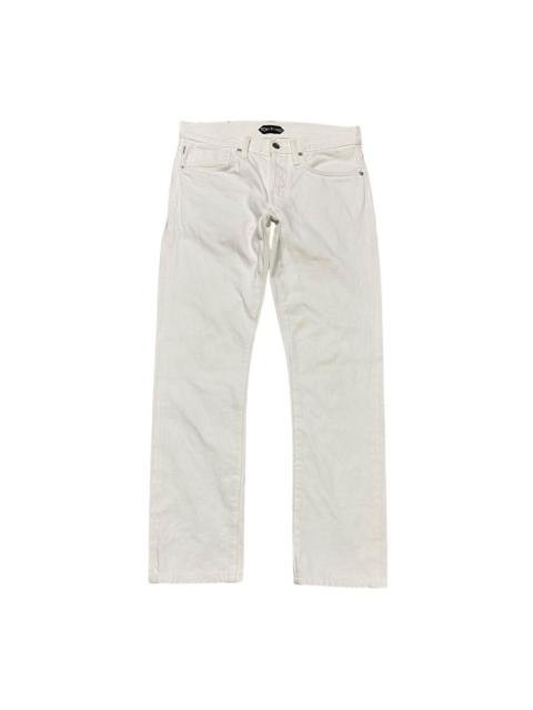 TOM FORD Tom Ford White Denim Slim Jeans Selvedge