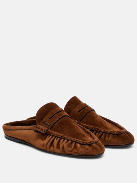 SAINT LAURENT Le Loafer suede mules