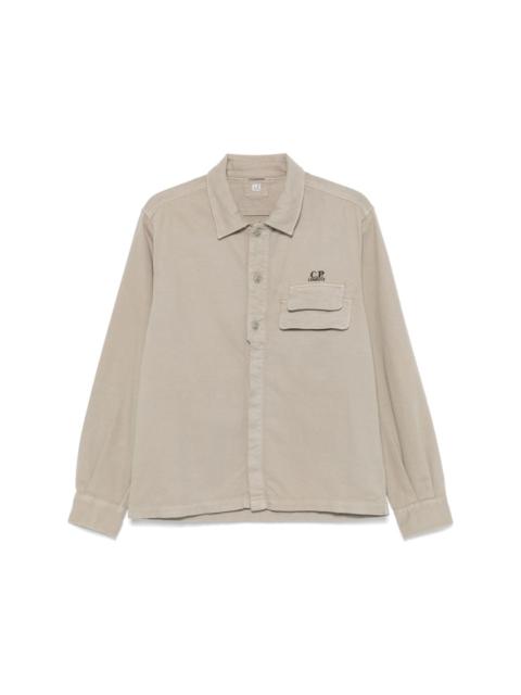 logo-embroidered shirt