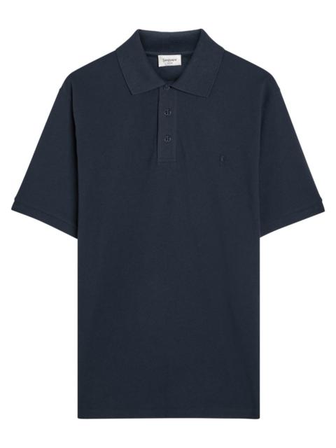 SAINT LAURENT Saint Laurent Logo-embroidered Piqué Cotton-blend Polo Shirt