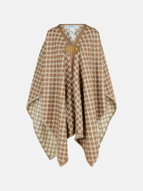 Max Mara 'EDITTI' HOOD IN VIRGIN WOOL AND BROWN COTTON