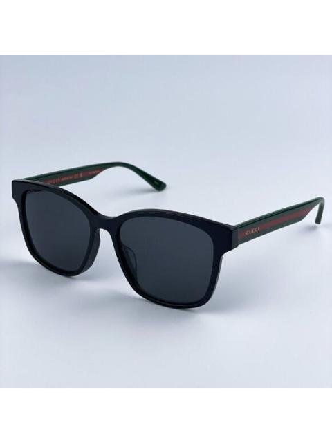 GUCCI NEW Gucci GG0417SK 001 Black Multicolour Grey Oval Unisex Sunglasses