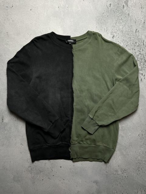 Diesel Double Colour Washed Black Olive Logo y2k Drill Style