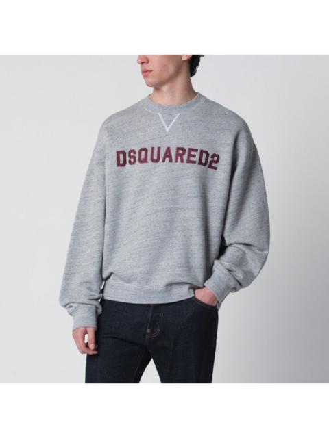 DSQUARED2 Dsquared2 Grey Mélange Sweatshirt With Logo Embroidery Men