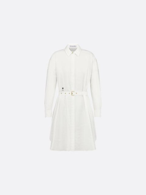Dior Dior "chemisier Macrocannage" Dress With Belt