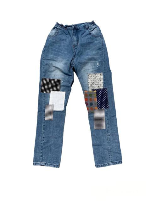 Other Designers Japanese Brand - Vintage Custom Happy Patchwork Sz 30 ~ 34 Denim Jeans