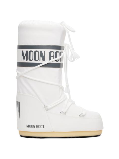 MOON BOOT White Icon Nylon Boots