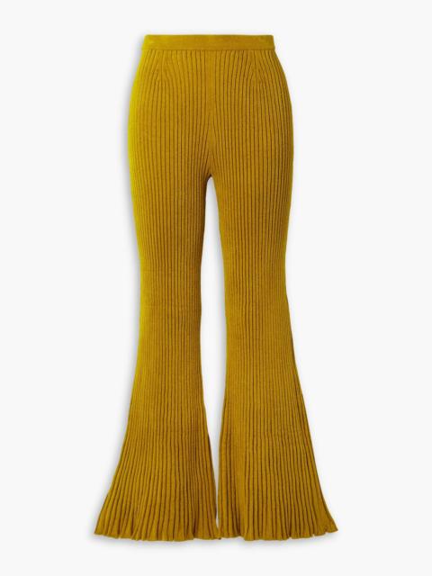 Proenza Schouler Ribbed velvet flared pants