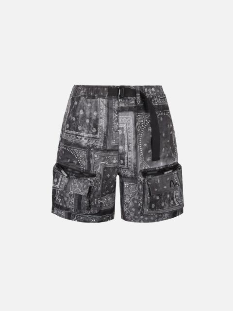 EVISU Allover Paisley Print Relax Fit Cargo Shorts