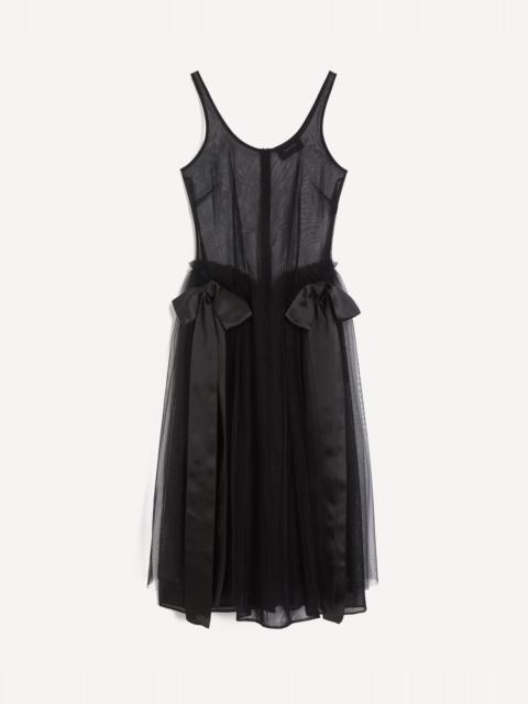 Simone Rocha Sheer Sculpted Bow Sash Dress