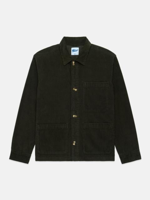 J. PRESS OLIVE CORDUROY CHORE COAT - TRIM FIT