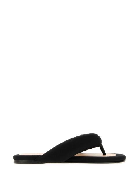 Carven Carven Women Black Satin Thong Slippers