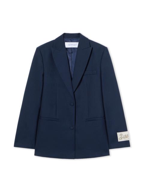Off-White Gabardine Label Tomboy Blazer
