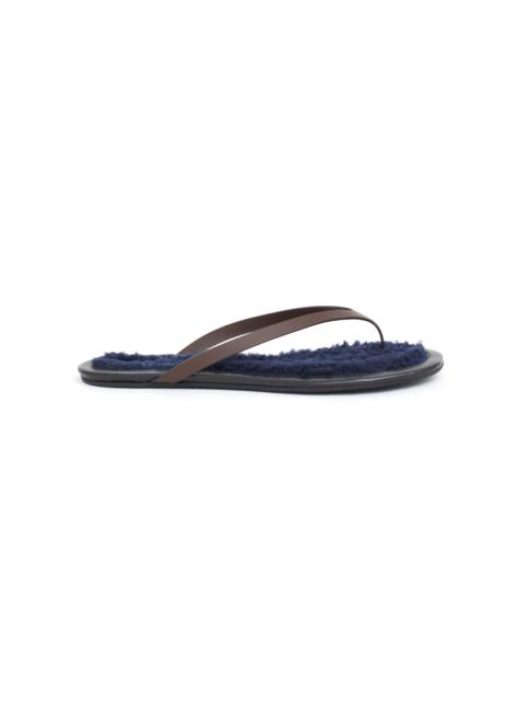 CHRISTOPHER ESBER Joan Sheepskin Flip Flops navy