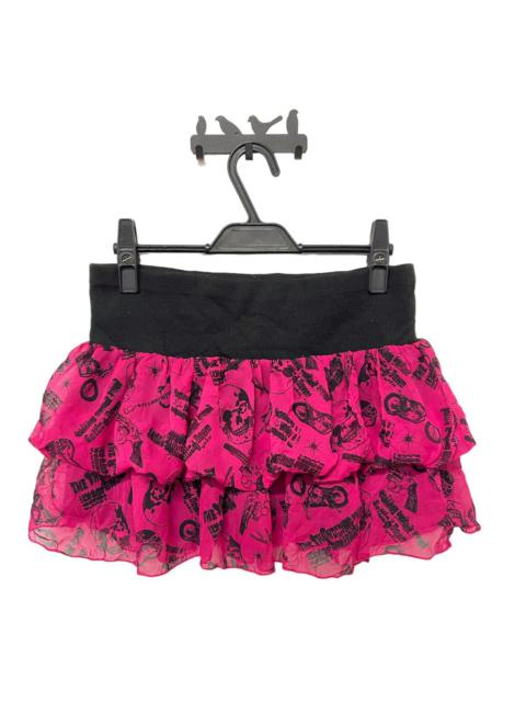 Other Designers Japanese Brand - Gorky Gal Skull head bondage Layered Mini Skirt