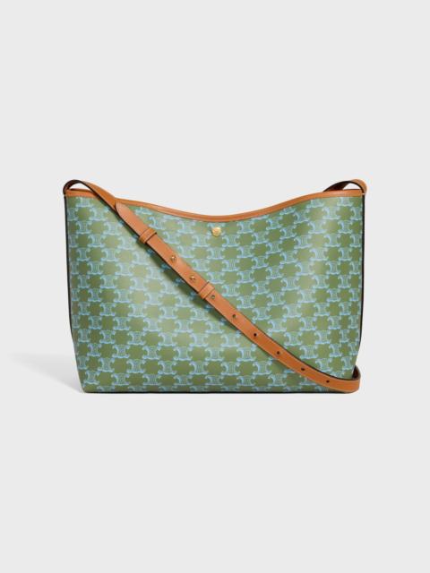 CELINE SOFT SHOPPER BAG IN TRIOMPHE CANVAS AND CALFSKIN