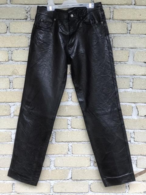 GUCCI Gucci Black Shiny Leather Pants