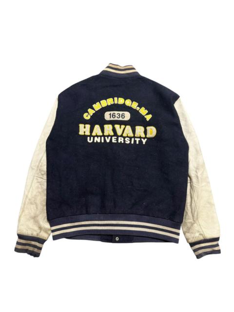 Other Designers Vintage Harvard University Wool Leather Varsity Jacket