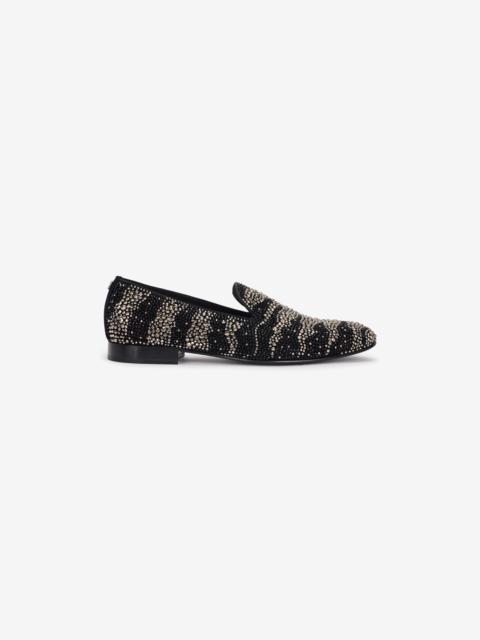Roberto Cavalli Animal-Print Loafers With Rhinestones