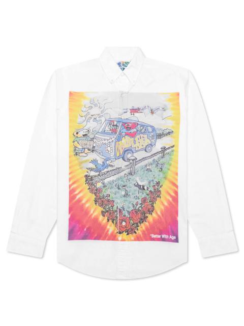 *Better With Age ROAD TRIP BUTTON-DOWN SHIRT - WHITE