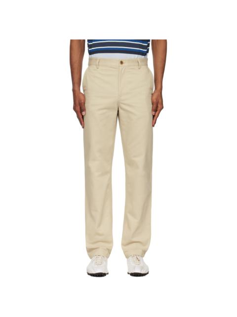 Maison Kitsuné Beige Casual Chino Trousers