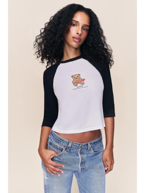 GUIZIO GUIZIO BEAR SHRUNKEN RAGLAN TEE