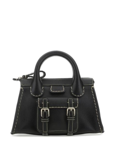 CHLOE Black Leather Mini Edith Handbag