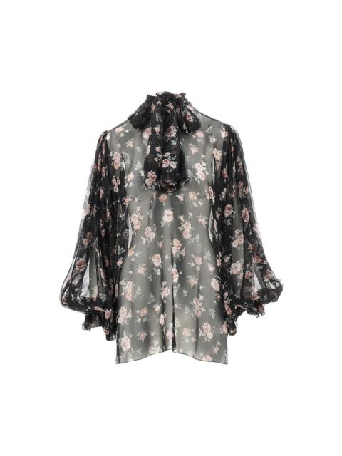 Dolce & Gabbana Dolce&Gabbana Women Vintage Roses Print Chiffon Blouse