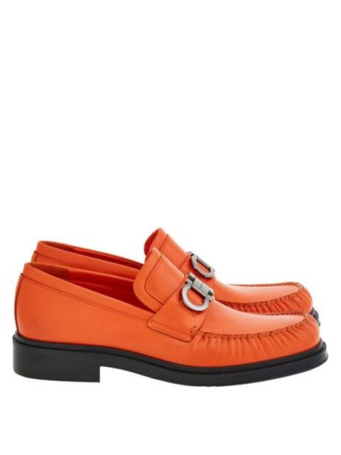 FERRAGAMO Ferragamo Duccio Leather Gancini Loafers, Size 9 EE
