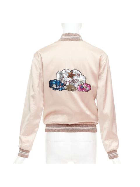 Saint Laurent Paris Love Sequin FW16 satin Bomber