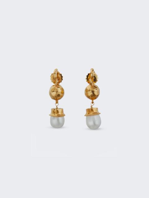 ALIGHIERI The Return To Innocence Pearl Earrings 24k Gold Plated
