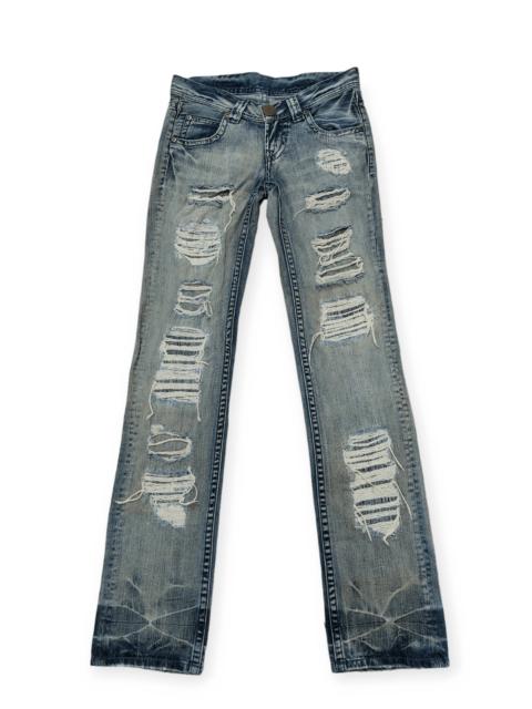 Other Designers Japanese Brand - Murua Low Rise Thrashed Denim Jeans