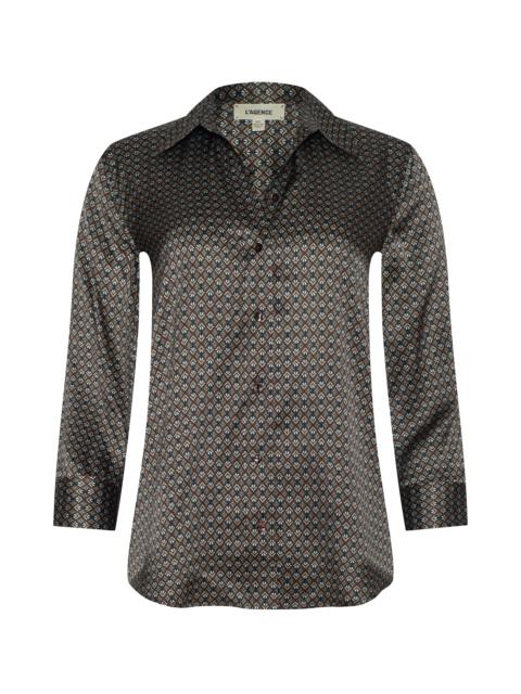 L'AGENCE Dani Silk Blouse