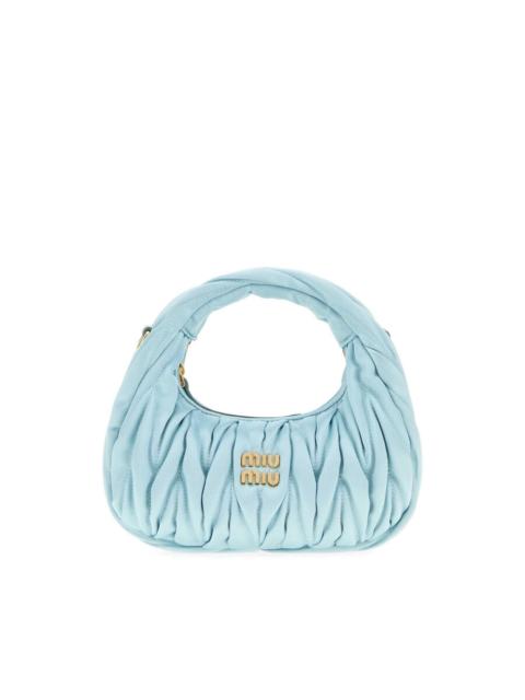 Miu Miu Miu Miu Pastel Light Blue Satin Mini Wander Handbag