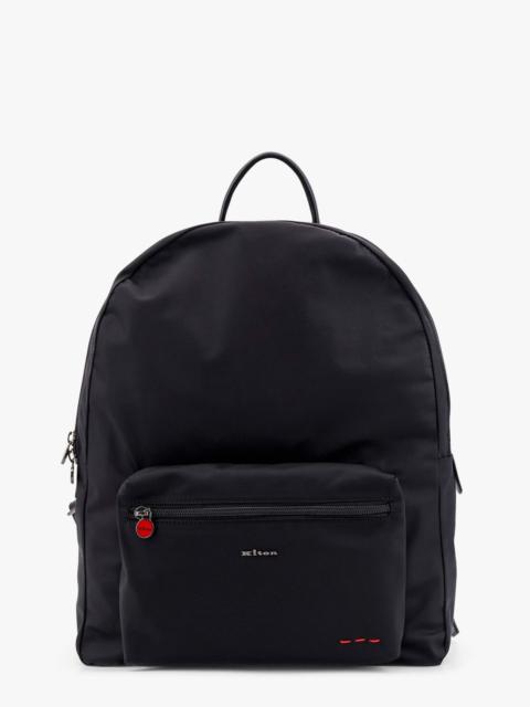 Other Designers Kiton Ciro Paone Nylon Backpack With Metal Lettering Logo