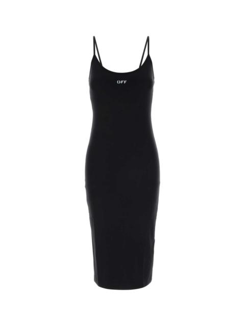 Off-White Off White Women Black Stretch Nylon Dress