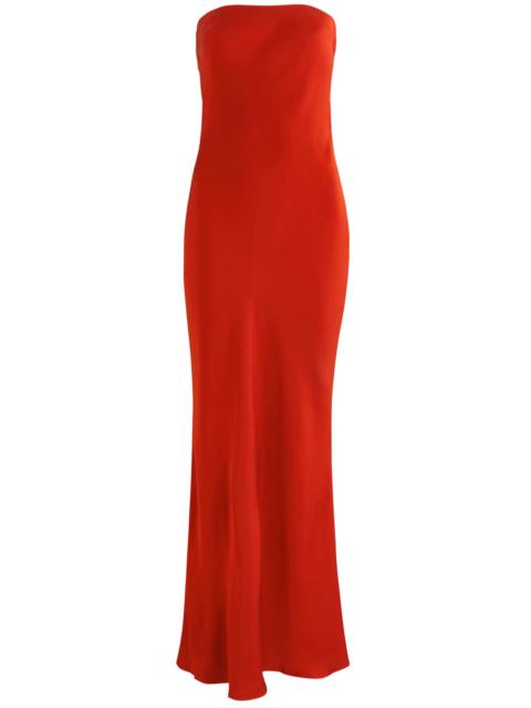 lv maxi dress LOUIS VUITTON Studded Strap Dress Orange. Size 36