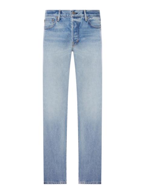 TOM FORD Tom Ford Men 50`S Blue Straight-Fit Denim Jeans