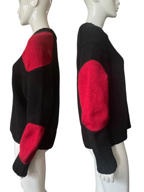 Yohji Yamamoto Black Red Soft Knit 3D Jumper Sweater 