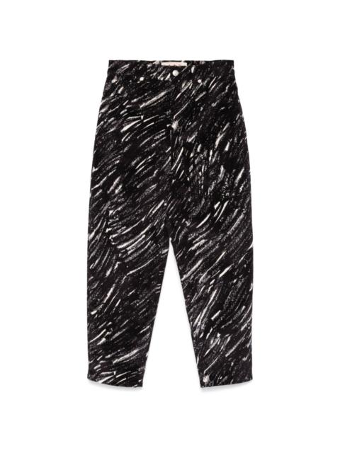 crayon-print trousers