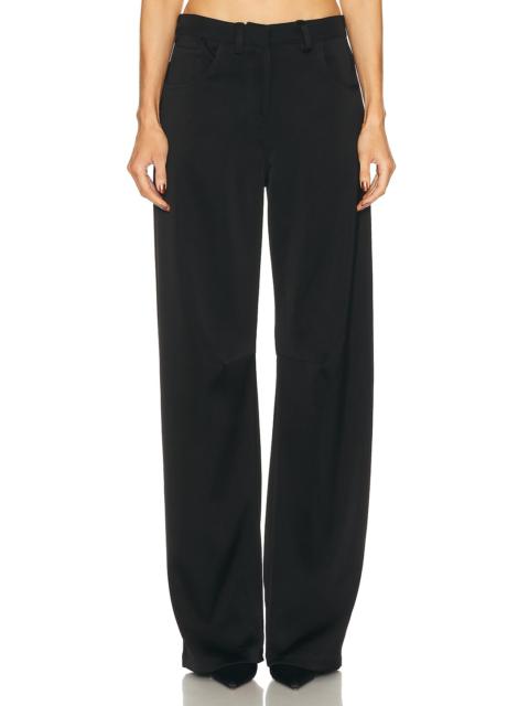 David Koma Barrel Leg Satin Pant