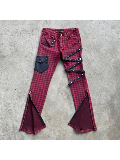 Other Designers If Six Was Nine - Vintage Algonquins Punk Bondage Checkred Ankle Zip RARE Pant