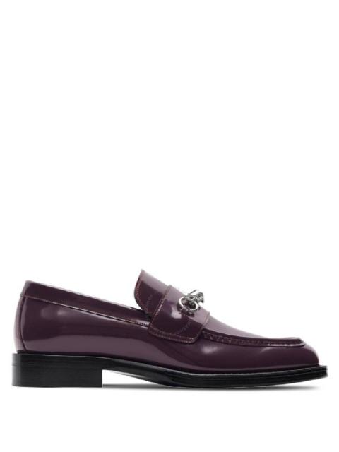 Burberry Barbed Detailed Slip-On Leather Loafers